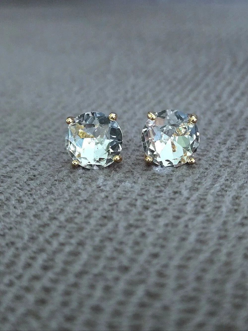 Kate Spade♠️ 4-Prong Set Clear Stud Earrings - Picture 3 of 15